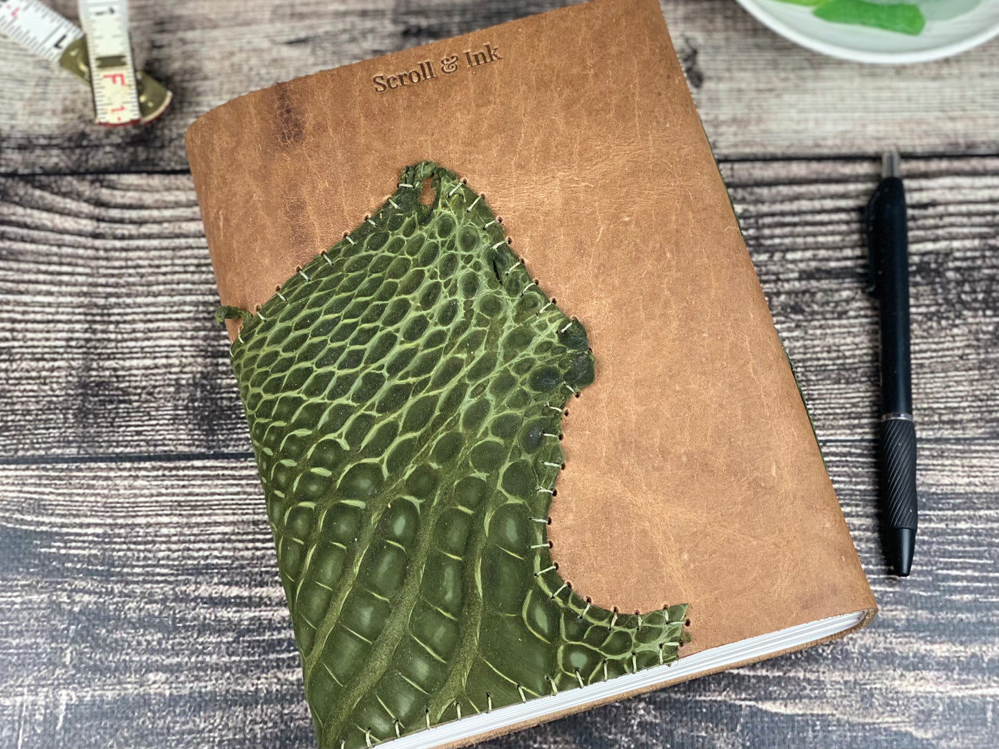 Large Leather Journal - Bison and Caiman