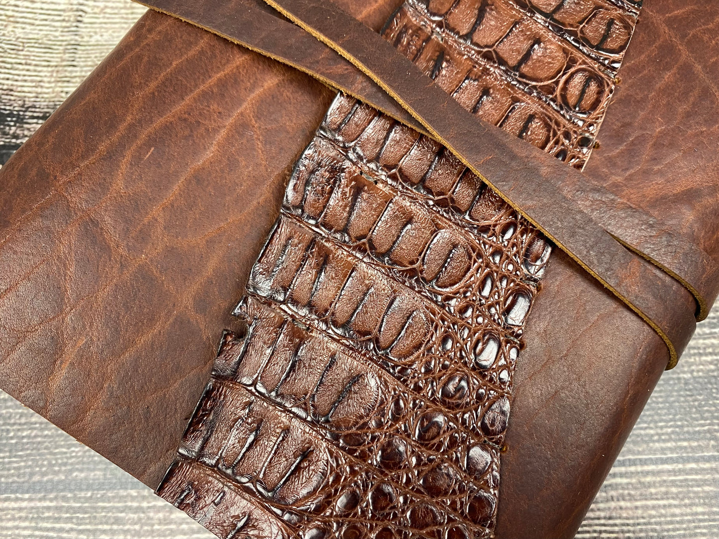 Large Leather Journal - Bison and Caiman