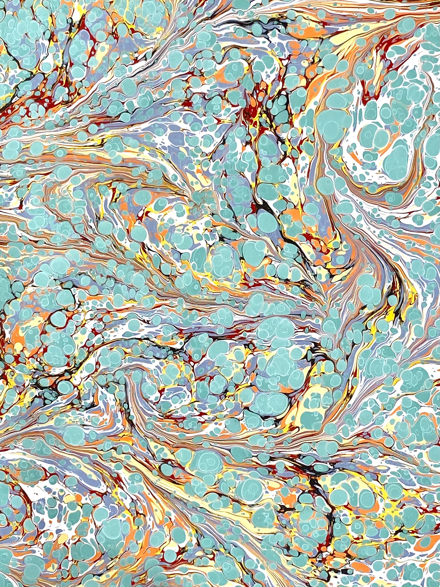 Full Sheet Hand-Marbled Paper P035S