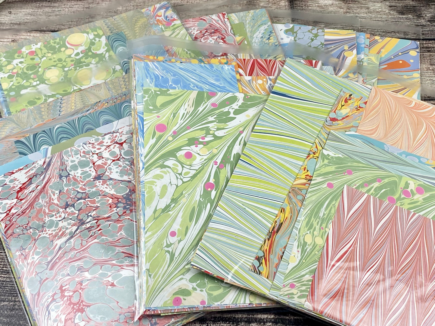 Scrap Pack - Hand-marbled paper