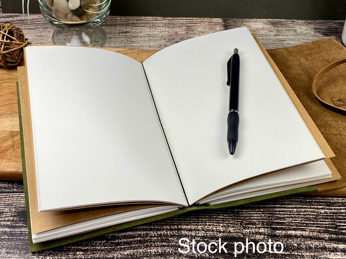 Large Refillable Journal in Saddle Brown Leather