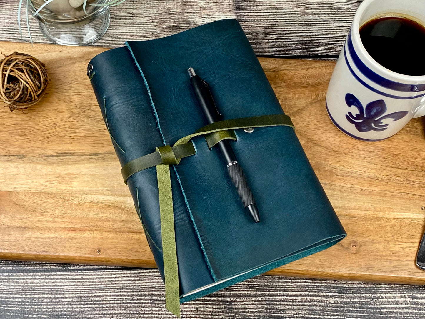 Large Refillable Journal in Dark Teal