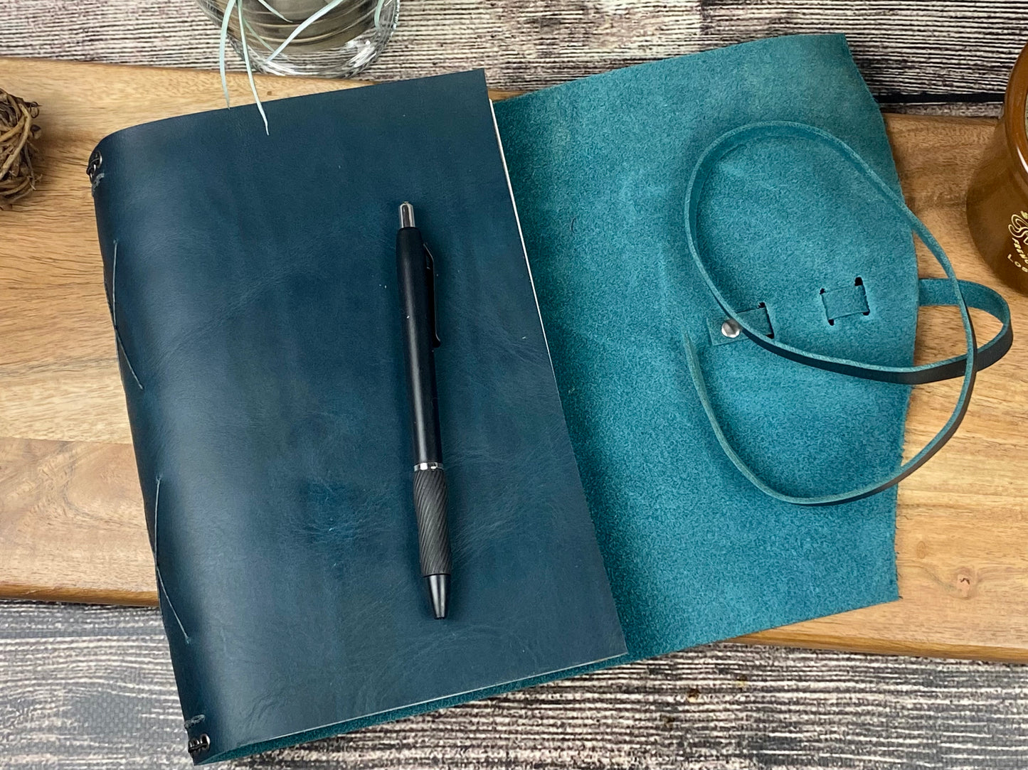 Large Refillable Journal in Dark Teal