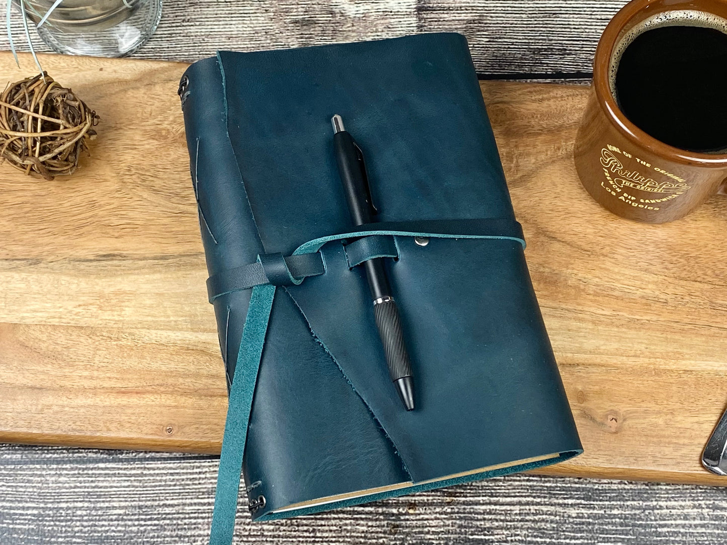 Large Refillable Journal in Dark Teal