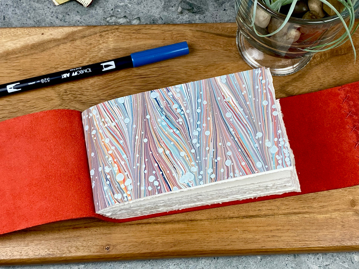 Travel Watercolor Sketchbook / Art Journal in Vivid Red