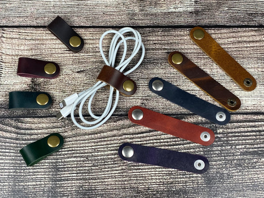 Leather Cord Keepers - Set of 3