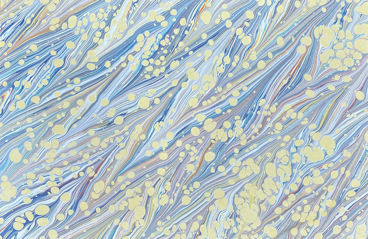 Half-Sheet Hand-Marbled Paper P009H