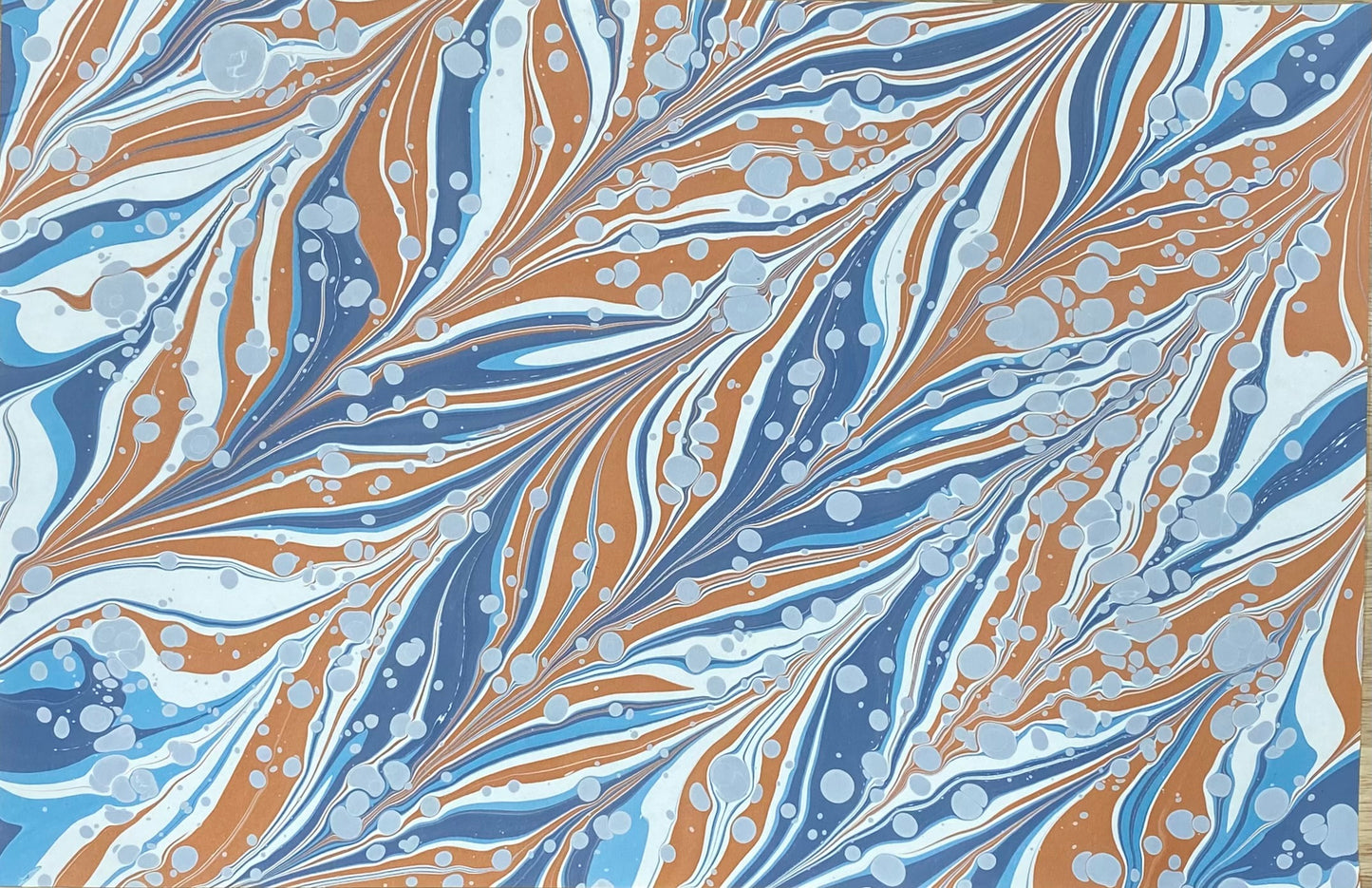 Half-Sheet Hand-Marbled Paper P012H