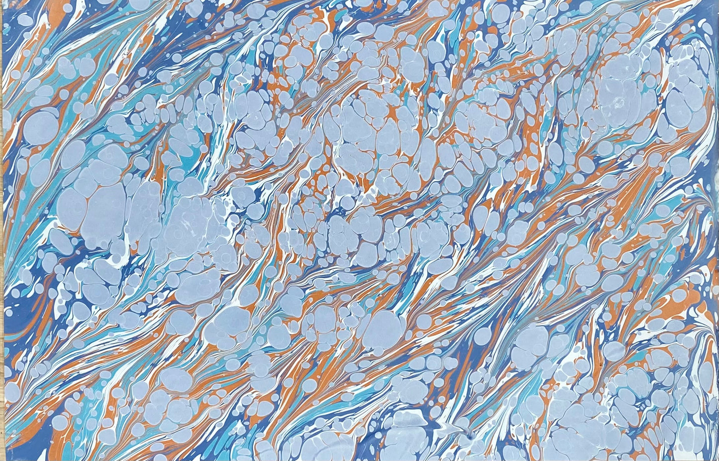 Half-Sheet Hand-Marbled Paper P020H