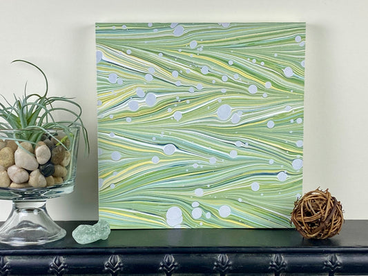 Original 8x8 Marbled Wall Art "Calm Waters"