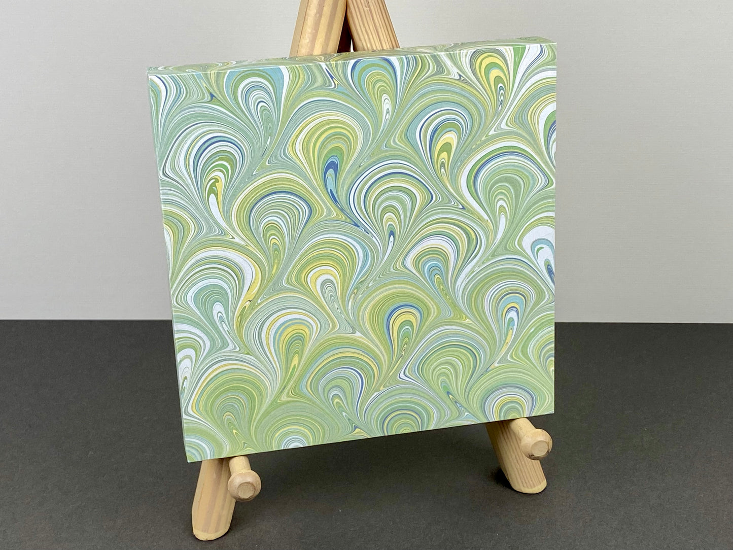 Original 6x6 Marbled Wall Art "Guac"